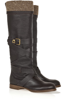 Chloé wool-lined leather boots, approximately  €850.-