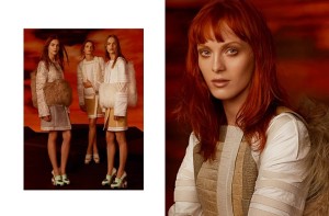 Balenciaga featuring Eliza Cummings, Freja Beha Erichsen, Julija Stepanoviciute, Kirsi Pyrohnen, Karen Elson, Meghan Collison, Mirte Maas, Stella Tennant