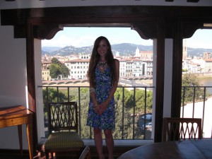Me in front of the stunning view overlooking Florence