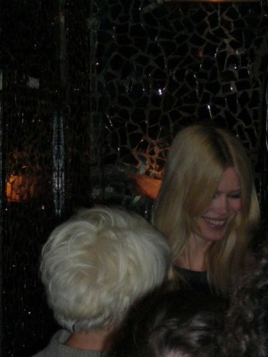 Claudia Schiffer showed up for a few minutes, said hi and left...