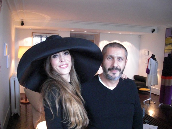 Pascal Millet with me wearing a hat from his S/S 2011 collection