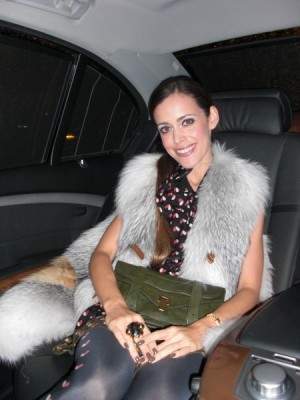 Louis Vuitton offered me a limousine for the night, me happy in the car, what a gorgeous night!