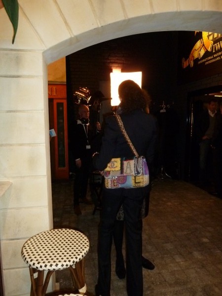 Lilly Becker with her patchwork bag by Chanel that was a gift from Boris.