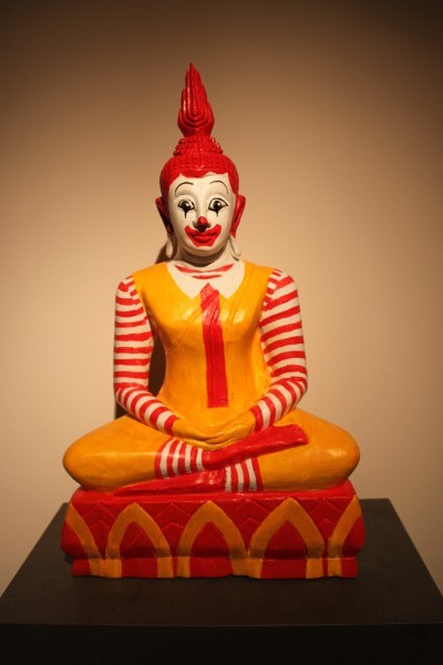 McBuddha, Acrylic on wodden sculpture, 2011
