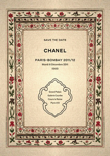 Chanel Save the date Paris Bombay