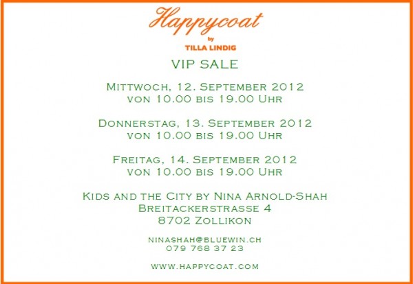 Happycoat Invite Zurich