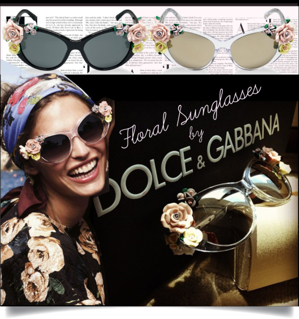 Floral Sunglasses by Dolce & Gabbana