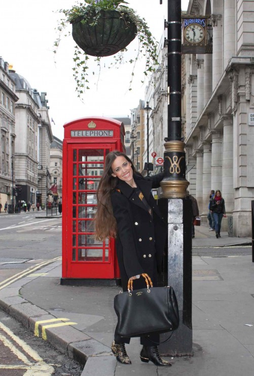 Sandra Bauknecht in London-Givenchy Coat