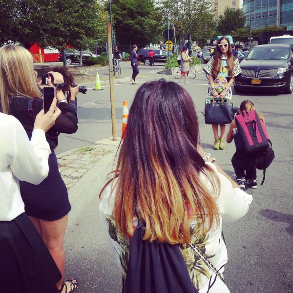 Sandra Bauknecht photgraphed in Mary Katrantzou after Hilfiger Show