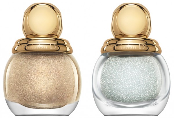 Dior Nail Polish Xmas 13-Jewel Manicure Duo- Gold Nail Lacquer Base & Crystal Pearls