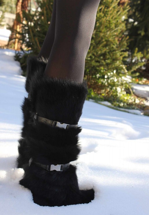Prada fur Boots in Snow