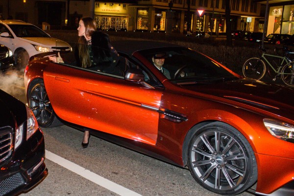 Sandra Bauknecht Arriving with Aston Martin at L'Officiel Party
