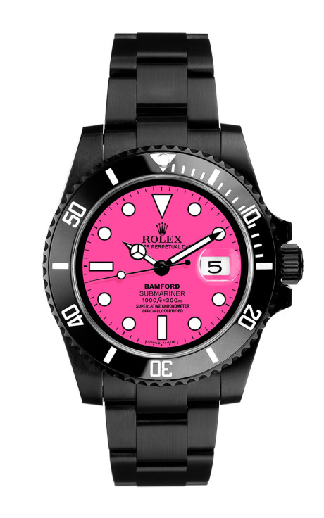 Black Submariner With Neon Pink Dial