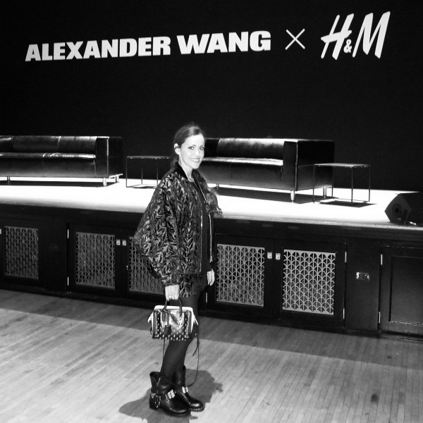 In Balenciaga at the Wang x H&M press conference-Sandra Bauknecht