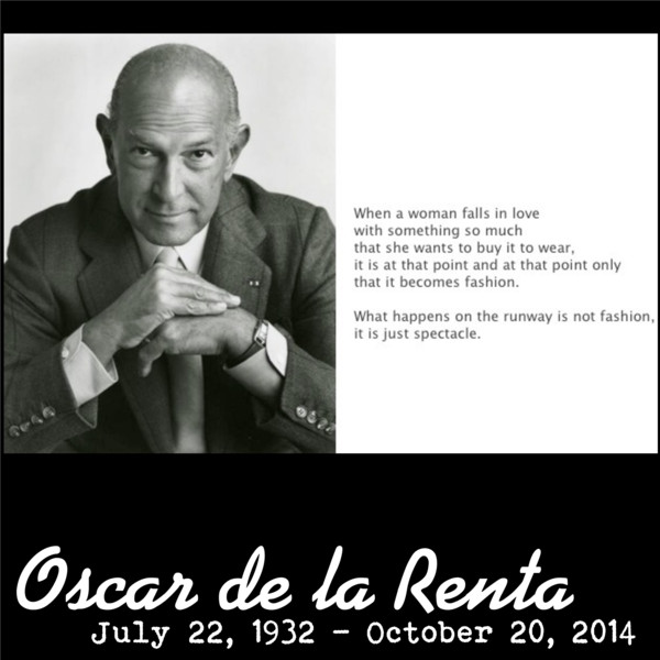 Oscar de la Renta RIP