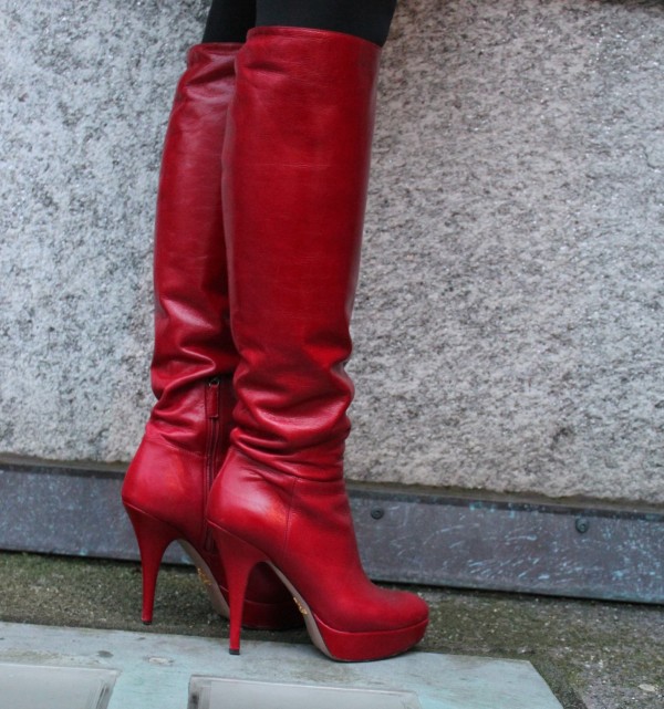 Red Boot by Prada