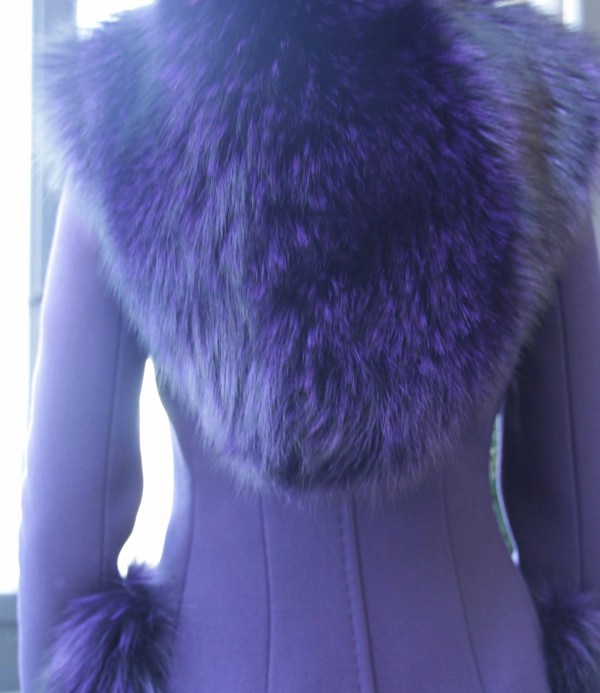 Dolce & Gabbana Coat Back Purple FW2014