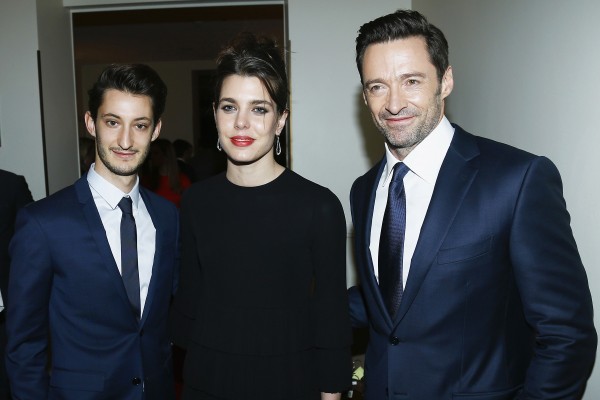 GENEVA, SWITZERLAND - JANUARY 18: (L-R) French actor Pierre Niney, Charlotte Casiraghi and Australian actor Hugh Jackman attend the Montblanc 4810 Collection Gala Dinner on January 18, 2016 in Geneva, Switzerland. (Photo by Julien Hekimian/Getty Images for Montblanc) *** Local Caption *** Pierre Niney; Charlotte Casiraghi; Hugh Jackman