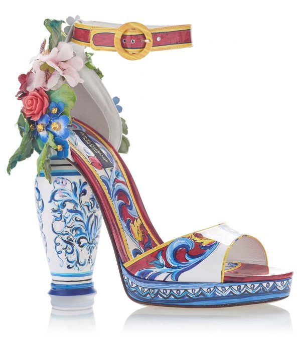 dolce and gabbana flower heels