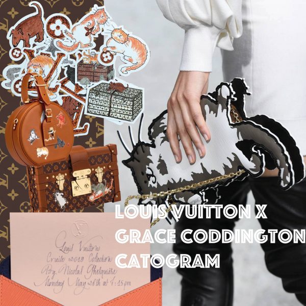 Authentic Louis Vuitton Catogram Grace Coddington Cruise 2019 Grey