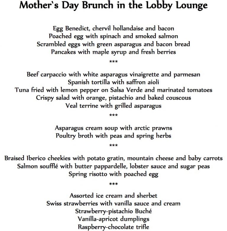 Contest Mother’s Day at Park Hyatt Zurich Sandra‘s Closet