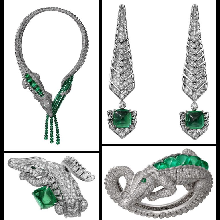 Crystal Crocodile Iconic Necklace Set