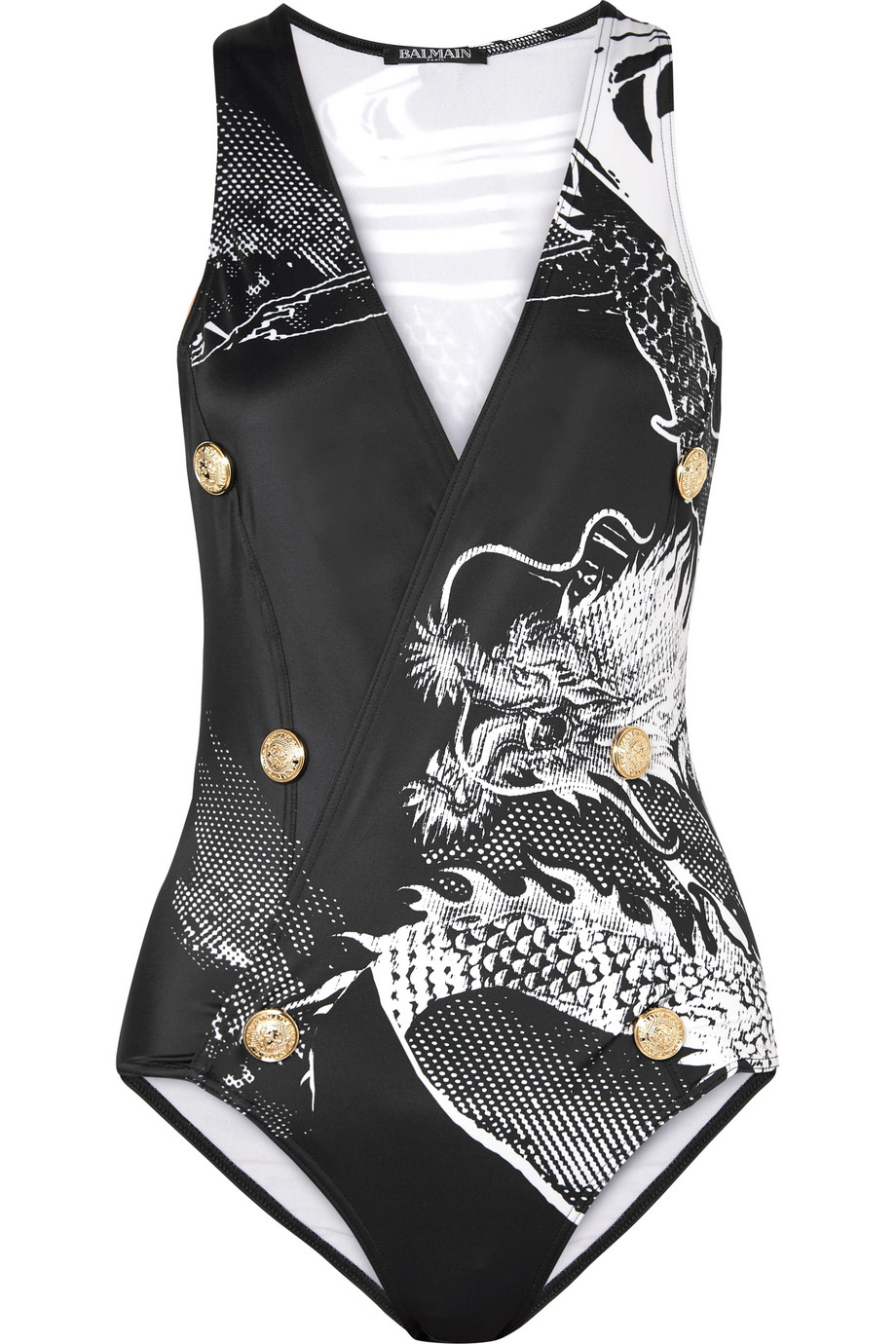 Retro one-piece slim swimsuit