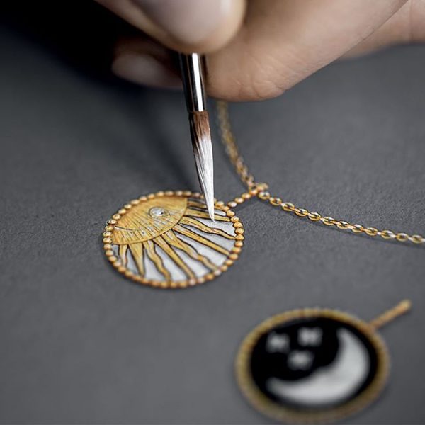 dior sun and moon necklace