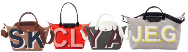 personalised longchamp bag