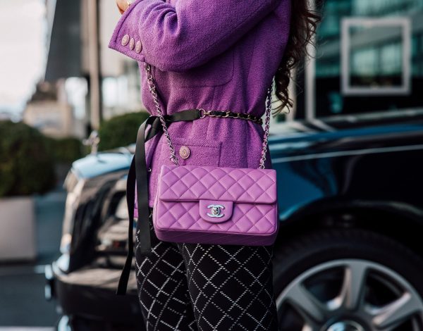 Chanel and coffee  Purple bags, Fancy bags, Chanel bag outfit