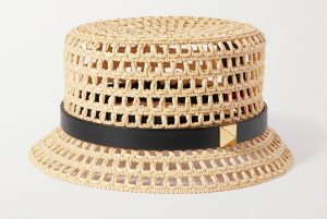 valentino straw bucket hat