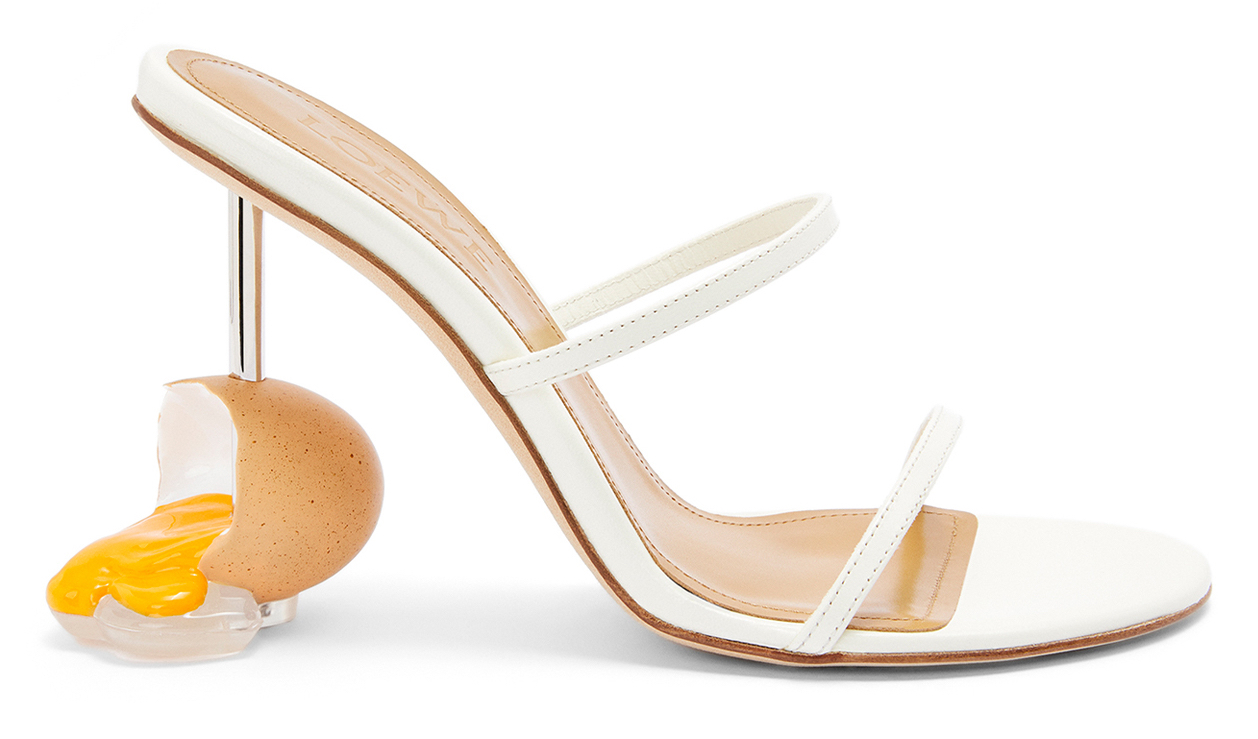 Nailpolish heel leather sandals Sandra‘s Closet