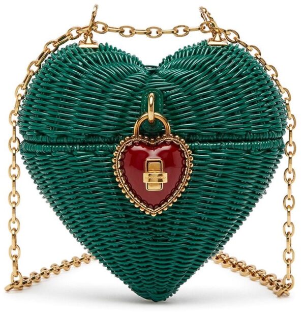 Chanel Rattan Heart Locket Basket Bag