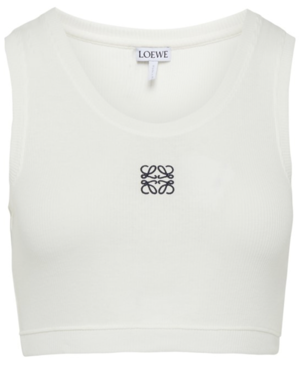 Cropped Anagram tank top in cotton