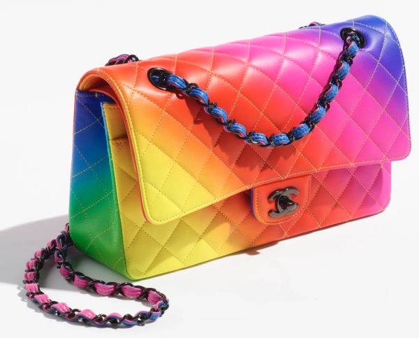 chanel purse rainbow