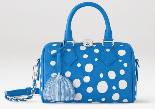 Yayoi Kusama, Louis Vuitton Limited Edition Blue Dot Monogram Canvas  Infinity Dots Speedy 30 Bag (2012)