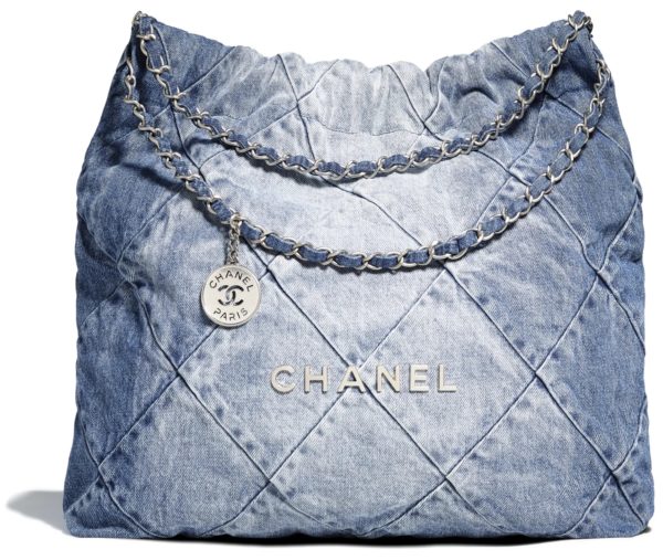 chanel 22 denim bag