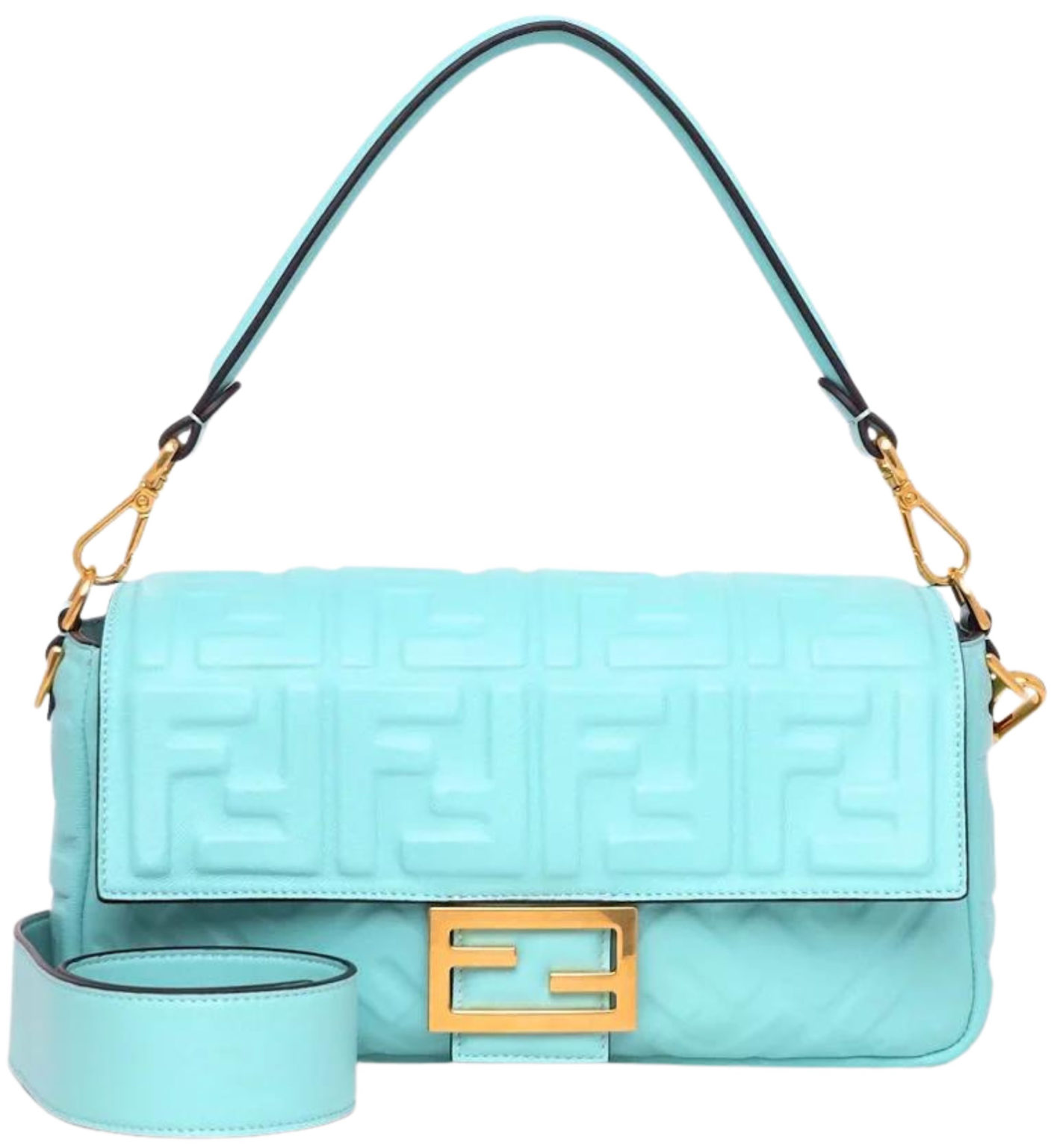 Fendi Re-Edition Turquoise Stone/Bead Baguette