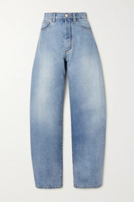 Trousers  Womens COS TAPERED-LEG HIGH-RISE JEANS INDIGO BLUE ~ Theatre  Collective